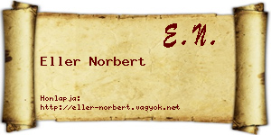 Eller Norbert névjegykártya